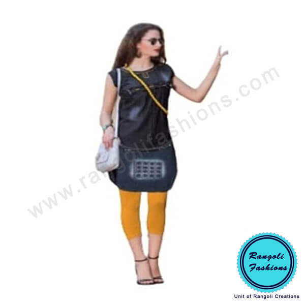 Blue Black Designer Denim Kurti 2