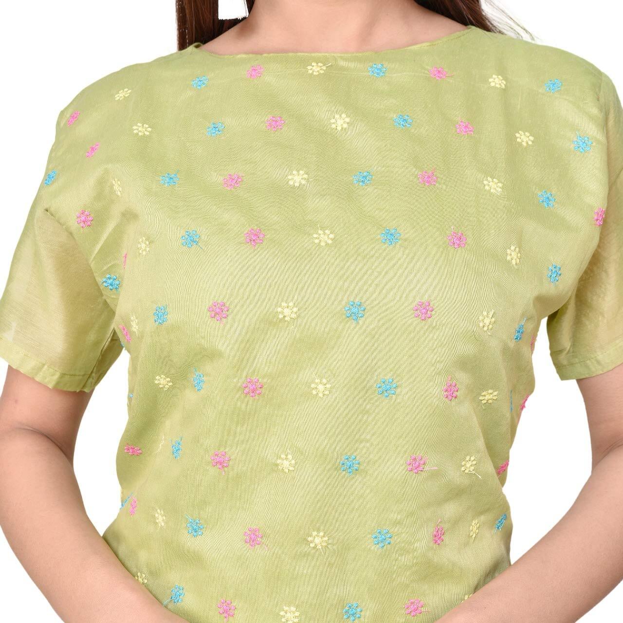 Embroidered Model Cotton Kurti Palazzo View 2
