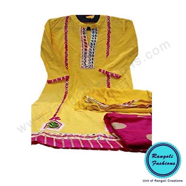 Rayon Kurti Pant Dupatta Set View 1