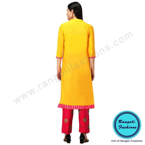 Rayon Kurti Pant Dupatta Set View 2