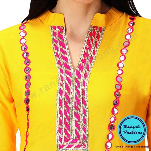 Rayon Kurti Pant Dupatta Set View 3