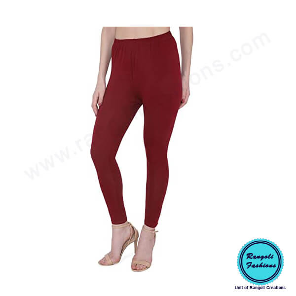 Lucra Spandex Cotton Legging Maroon View 2