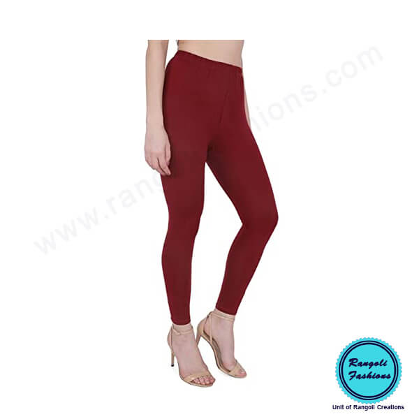 Lucra Spandex Cotton Legging Maroon View 3