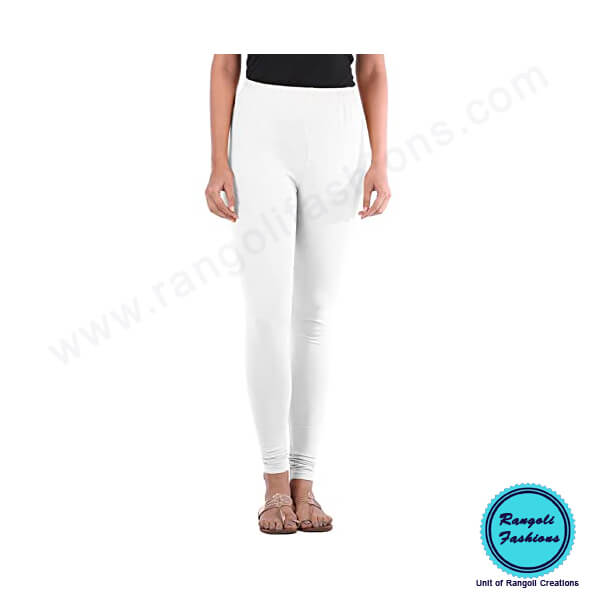 Lucra Spandex Cotton Legging White View 1