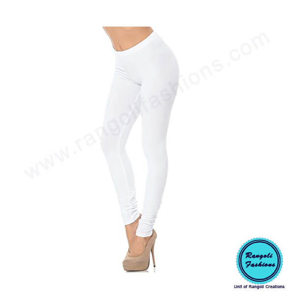 Lucra Spandex Cotton Legging White View 3