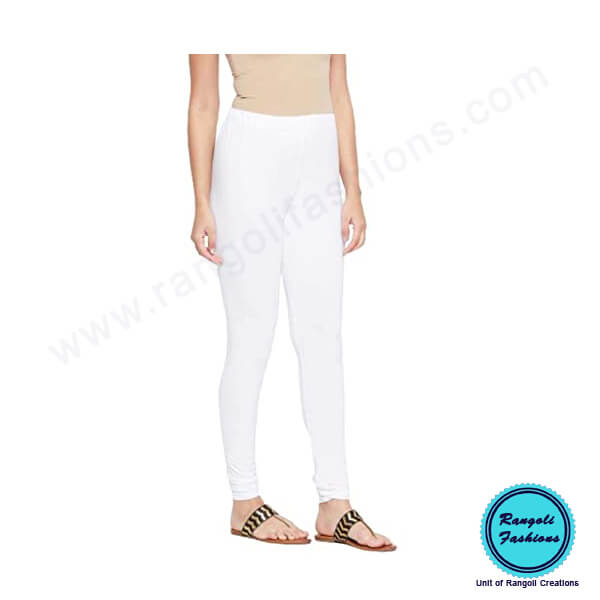 Lucra Spandex Cotton Legging White View 4